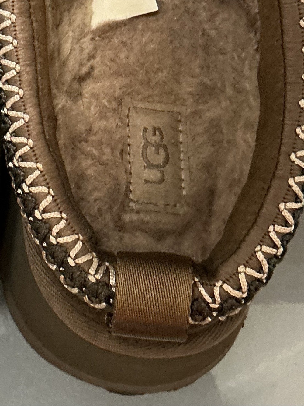 UGG Women’s Tazz Chestnut Suede Platform Slippers - Picture 7 of 13